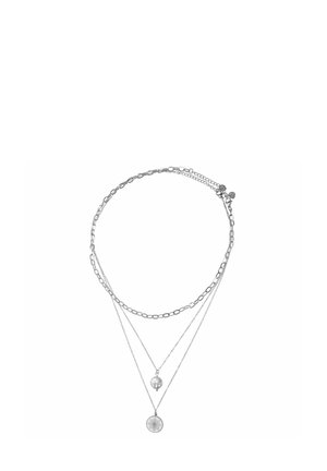 LAYERING MIT MEDAILLON PERLEN SET - Halskette - silver-coloured