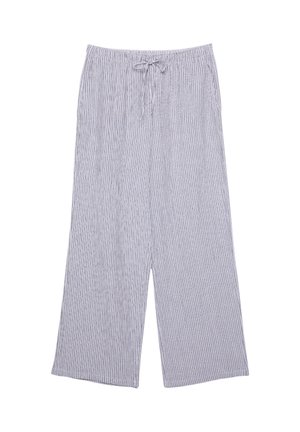 Stradivarius FLOWING STRIPED - Pantalon classique - mottled brown