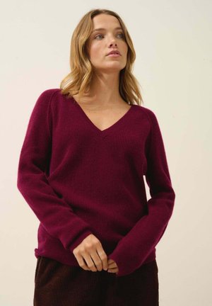 ARISTA V-NECK - Trui - burgundy