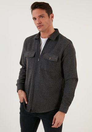 Buratti SLIM FIT - Camisa - dark grey