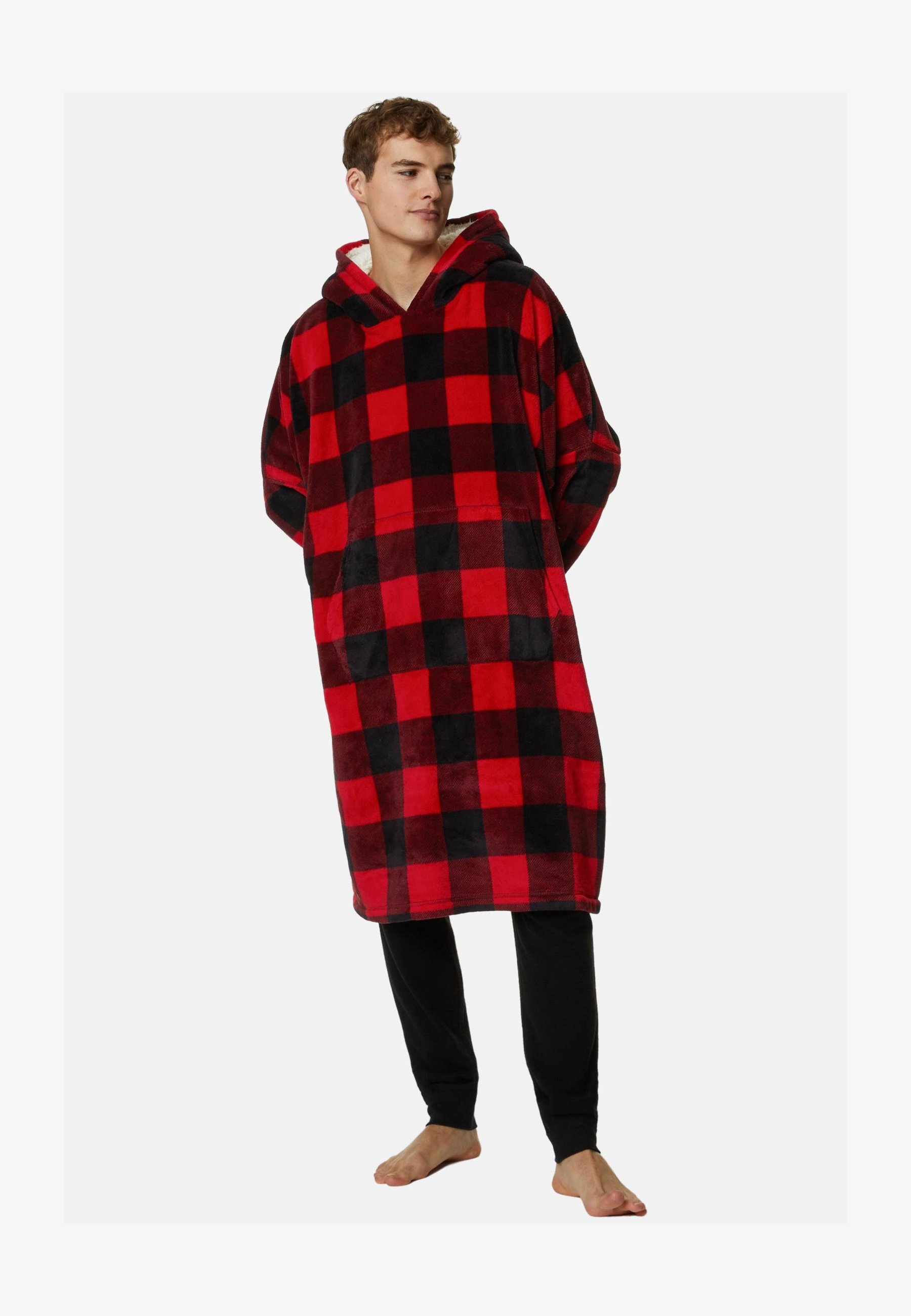 RED By EMP Donna Felpa Rossa Con Cappuccio E Collo Alto - 65% Cotone, Maniche Lunghe, Comoda E Casual, Taglia XL