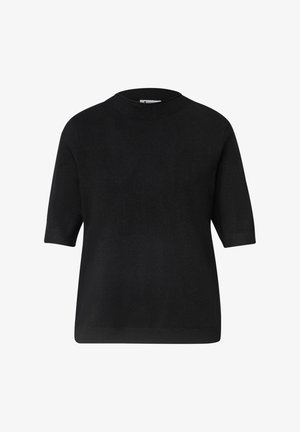 Street One, KURZARM PULLOVER MIT TURTLE NECK - T-shirts basic - black