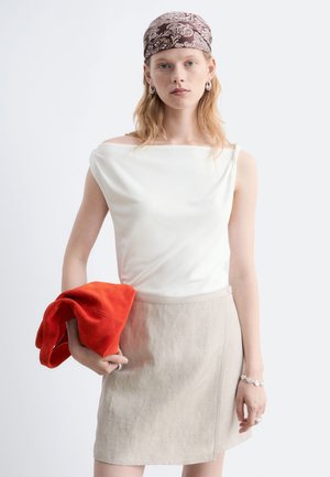 & OTHER STORIES, & OTHER STORIES TWIST-SHOULDER JERSEY TOP - Débardeur - white