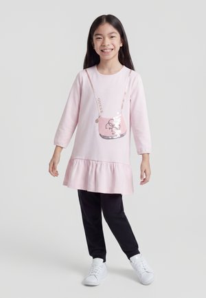 Guess, TODDLER KIDS INTERLOCK DRESS FRILL - Trikoomekko - romantic lilac