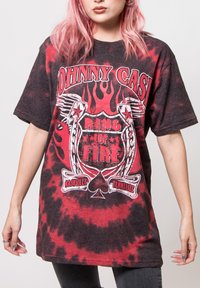 Paradiso Clothing JOHNNY CASH RING OF FIRE TIE DYE  - Print T-shirt - red