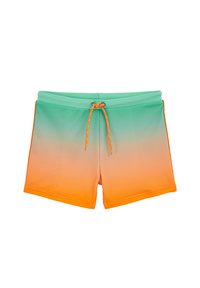 Badeshorts med et gradientdesign, der går fra grøn til orange. Lavet af glat stof med en justerbar snor.