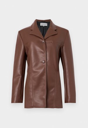 FITTED SINGLE BREASTED JACKET - Kunstnahast jakk - brown