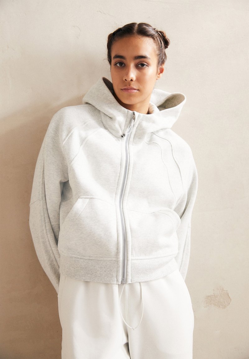 lululemon SCUBA OVERSIZED FULL-ZIP - Felpa con zip - heathered core ultra light grey