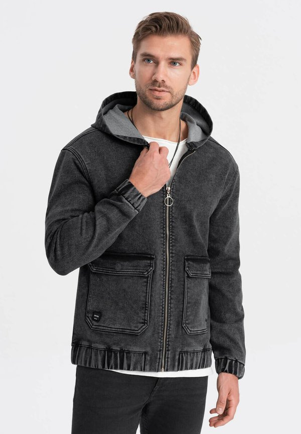 KATANA WITH CARGO POCKETS AND HOOD - Jeansjacke