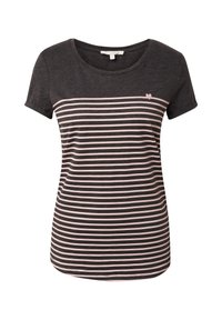 STRIPED HEART - T-shirt imprimé - dark grey/rose