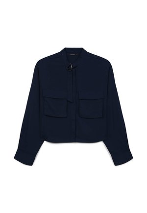 COREANA CON TASCONI - Button-down blouse - blu notte