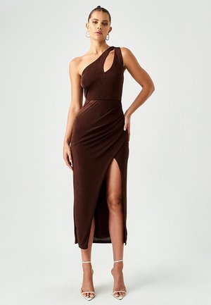 RIHANNA MIDI X KRISTINA - Shift dress - chocolate