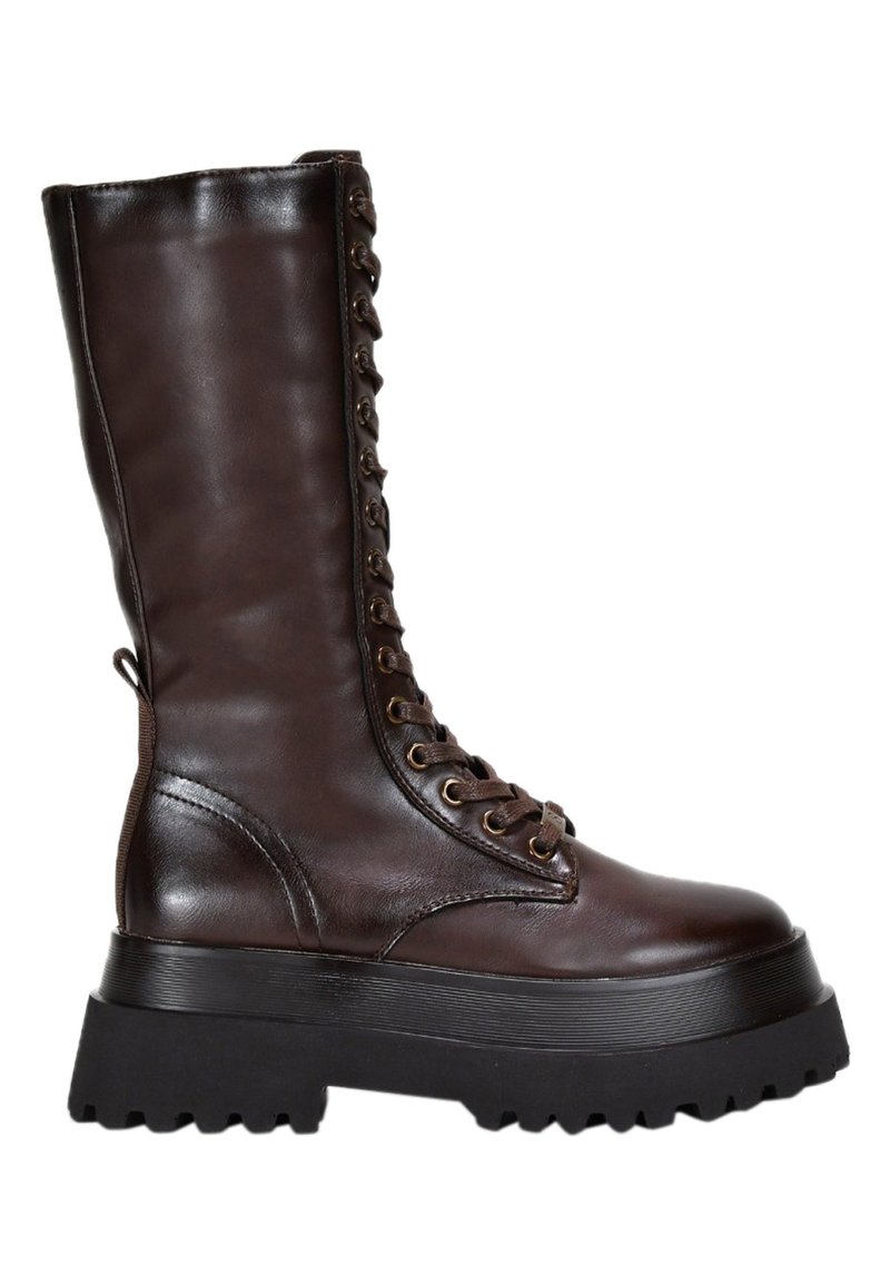 Bosanova CON CORDONES - Botas con plataforma - marron
