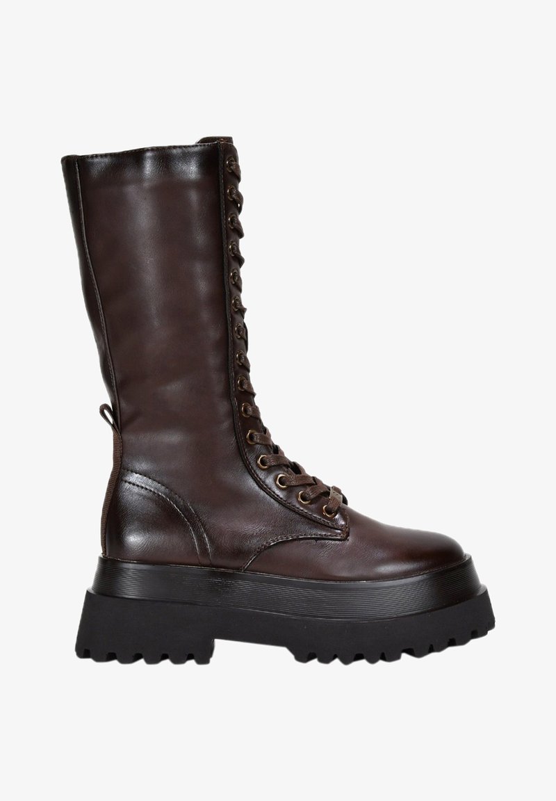 Bosanova CON CORDONES - Botas con plataforma - marron