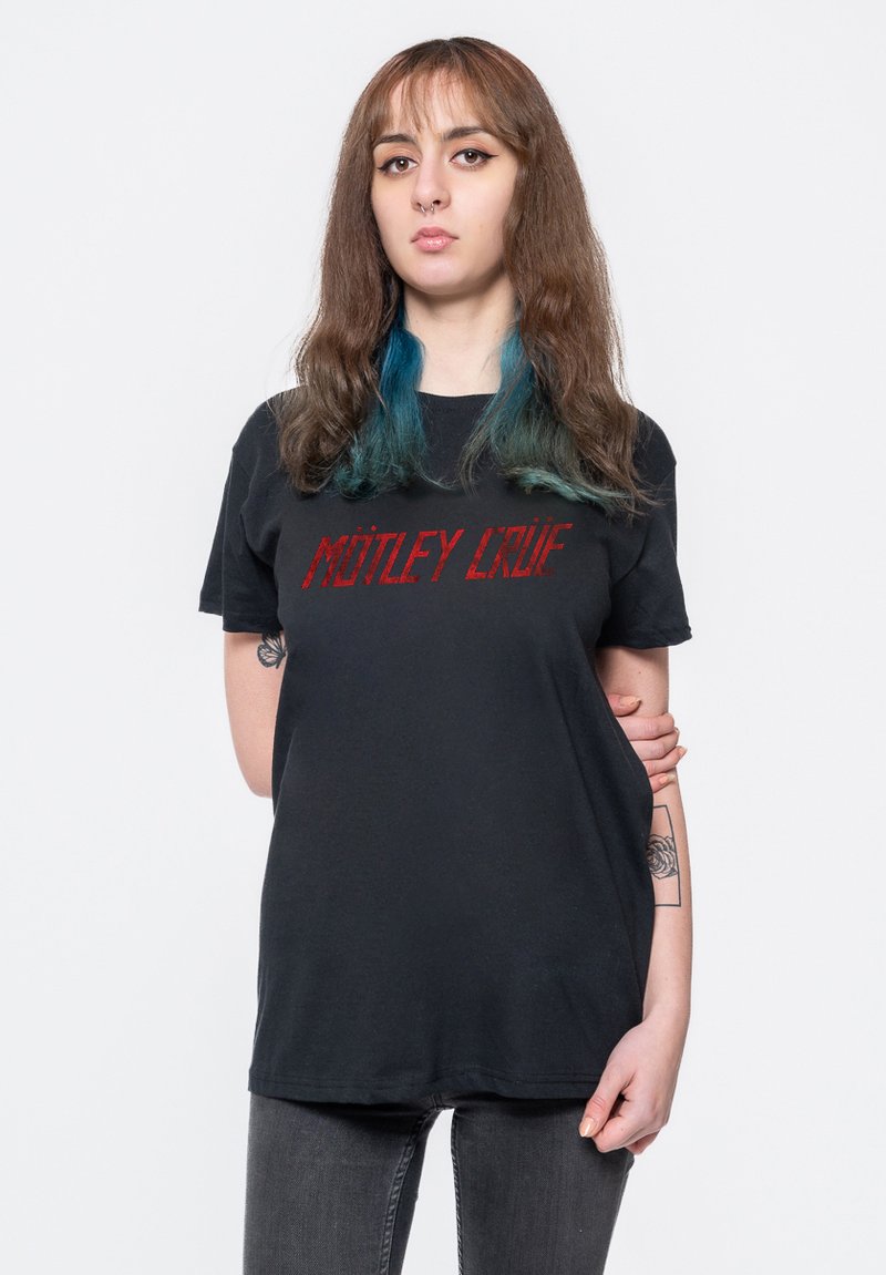 Paradiso Clothing MOTLEY CRUE DISTRESSED LOGO - Print T-shirt - black