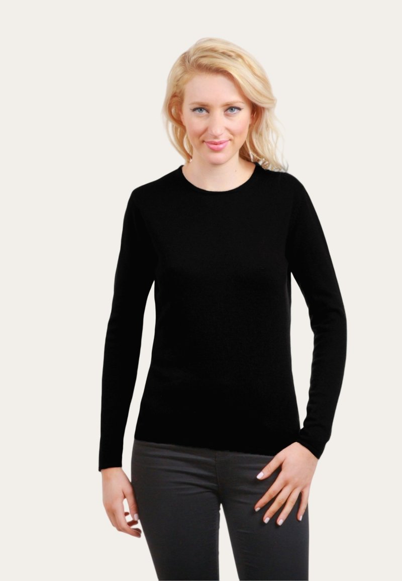 JL De La Tour COL ROND - Pullover - noir