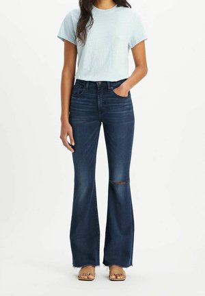 Flared Jeans - blue denim