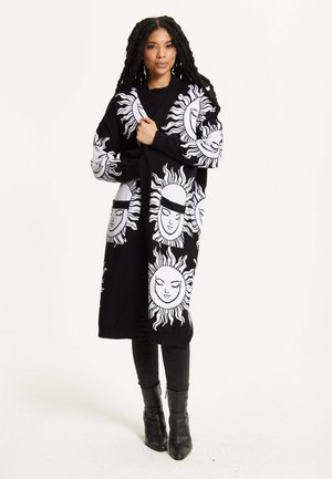 SUNFACE PRINT LONGLINE - Cardigan - black