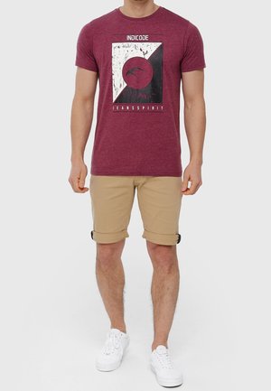 T-shirt con stampa - bordeaux