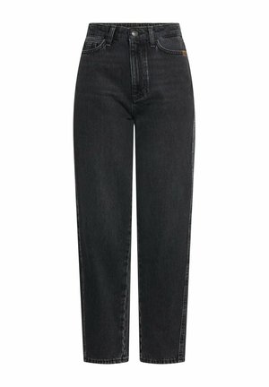 camel active, BARREL JEANS MIT GÜRTELSCHLAUFEN - Wide Leg - asphalt used