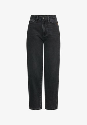 camel active, BARREL JEANS MIT GÜRTELSCHLAUFEN - Wide Leg - asphalt used