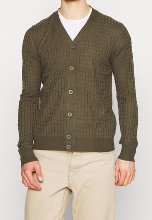 Strickjacke - khaki