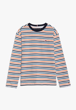 STRIPY BOXY FIT RINGER - Långärmad tröja - white
