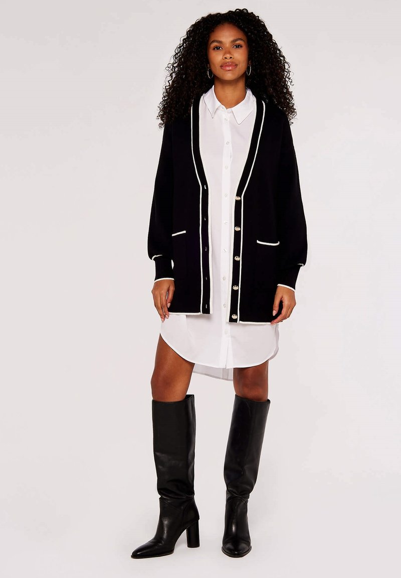 Apricot ONTRAST TRIM GOLD BUTTON Gilet black/noir ZALANDO.FR