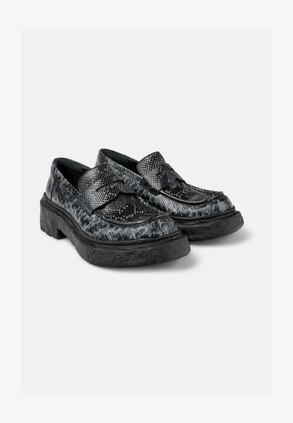 Slip-ons - grau schwarz