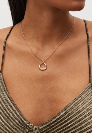 Next, OPEN TEARDROP - Necklace - gold tone