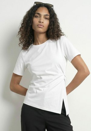 HYPEDROP, TOP HDRIVA SS DRAPED - T-shirts print - white