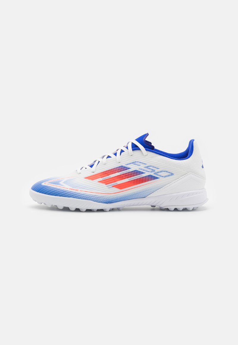 adidas Performance F50 LEAGUE TURF - Botines de fútbol para césped - footwear white/solar red/lucid blue