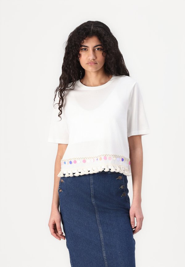 ONLFILIPPA LIFE TASSEL  - T-Shirt print - cloud dancer