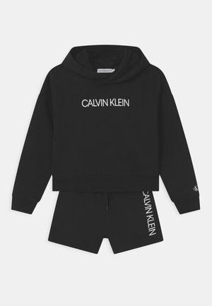 LOGO BOXY HOODIE SET - Tepláková souprava - black