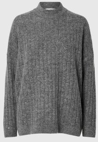 SLFMALINE HIGH NECK - Džemper - medium grey melange