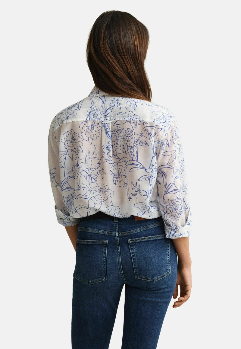GANT FLORAL - Košilová halenka - white