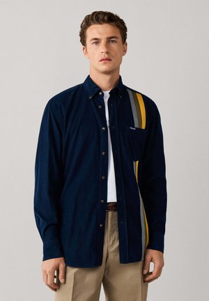Façonnable, FAÇONNABLE SHIRT CLBD COTON MIX BANDS - Camisa - naval blue