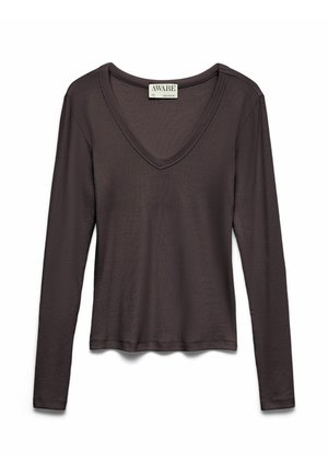 Vero Moda, BLOUSE AWDREAM TOP - T-shirt à manches longues - chocolate torte