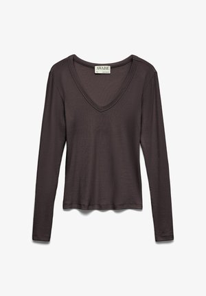 Vero Moda, BLOUSE AWDREAM TOP - Maglietta a manica lunga - chocolate torte