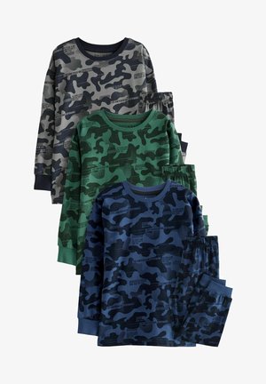 3 PACK SET - Komplet pidžame - grey blue green camouflage