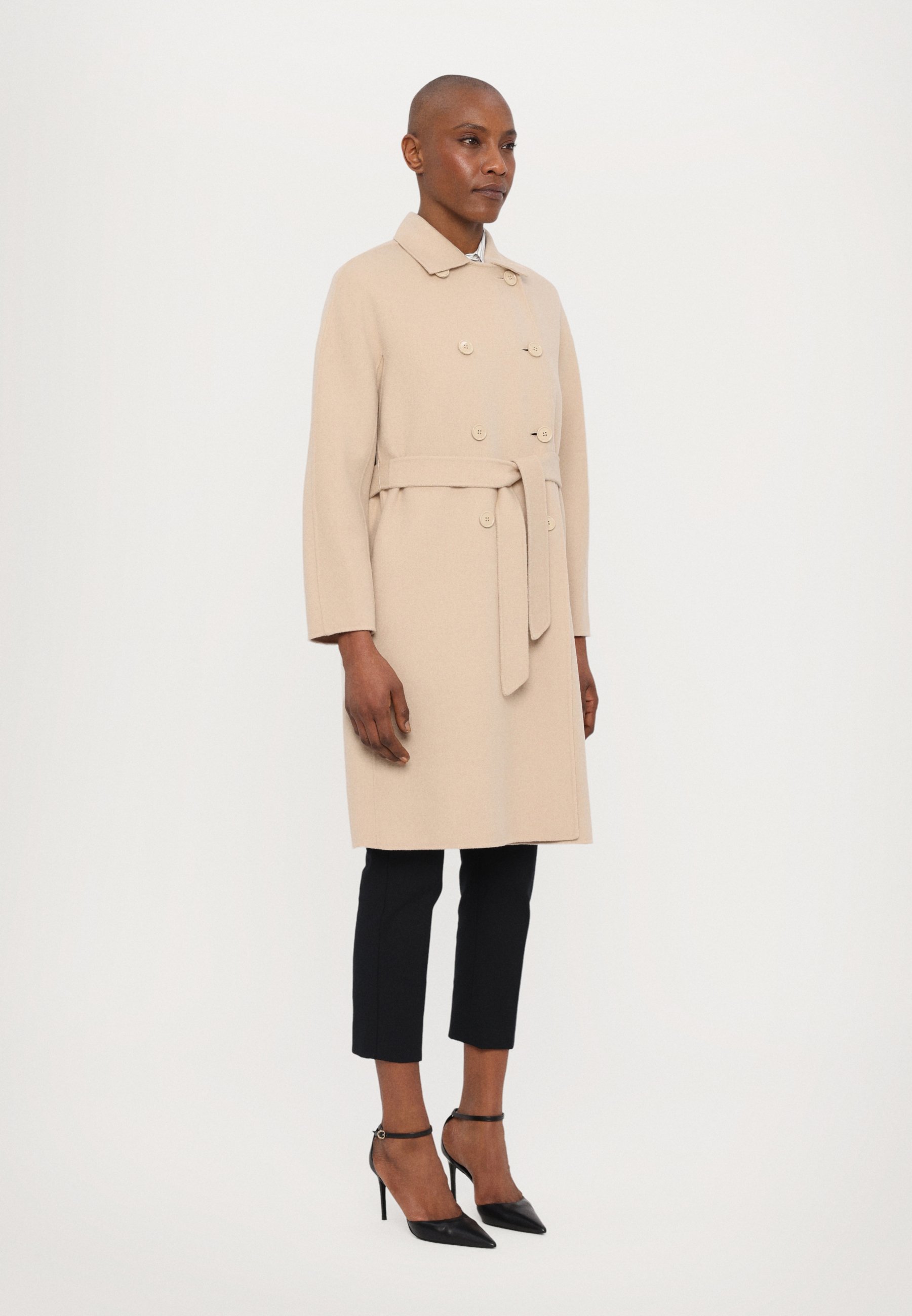 Weekend Max Mara AVENUE - Classic coat - sand/off-white - Zalando