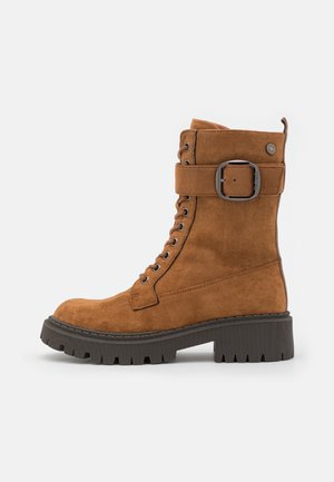 Refresh Schnürstiefelette - cognac