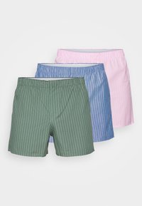 Unselected, blue/green/pink