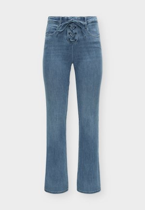 ONLY, ONLPOWER TIE LACE FLARED - Τζιν καμπάνα - medium blue denim