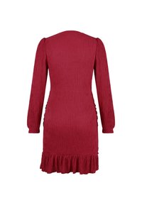 Cupshe WRAP RUFFLED RUCHED MINI - Jurk - red