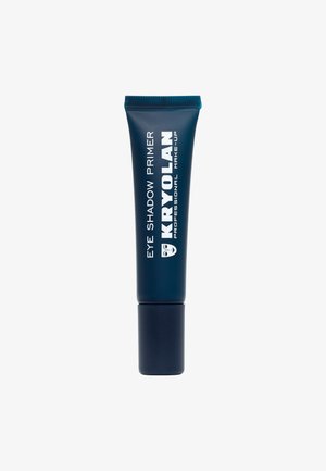 Kryolan eye shadow primer in a dark blue tube with white text. Features a tapered nozzle and a matte finish. Compact design for easy application.