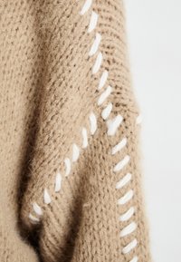 Vero Moda FENG LS V-NECK GA BOO - Cardigan - silver mink/snow white
