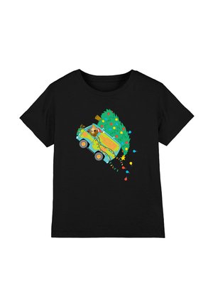 Cotton Soul, SCOOBY DOO! OH CHRISTMAS TREE UNISEX - Print T-shirt - black