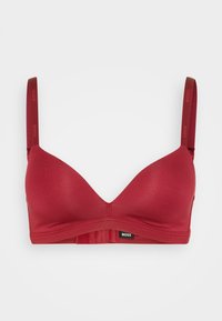 PADDED - Liemenėlė su besiūliais kaušeliais - dark red