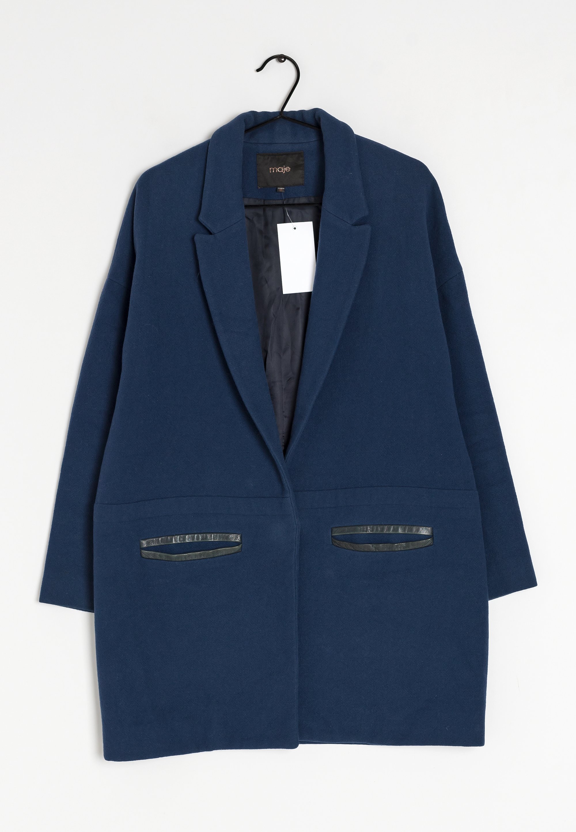Damen Mantel Maje Mantel Blau Maje Mäntel Aus Wolle Blau Größe 40347925